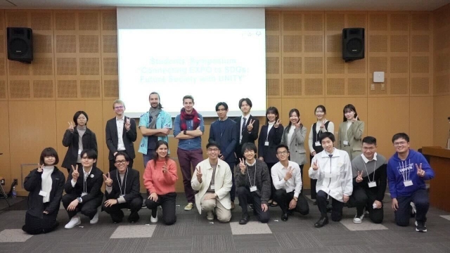 Our member spoke at a students’ symposium “Connecting EXPO to SDGs: Future Society with UNITY”.